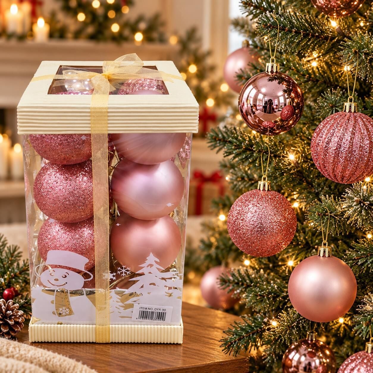LÜX NOEL TOP 6 CM ROZ 16 LI (1 KOLİ 60 PK)