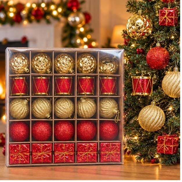 LÜX SET GRAND GALA30PARÇA RED/GOLD 5CM(1KOLİ 72PK)