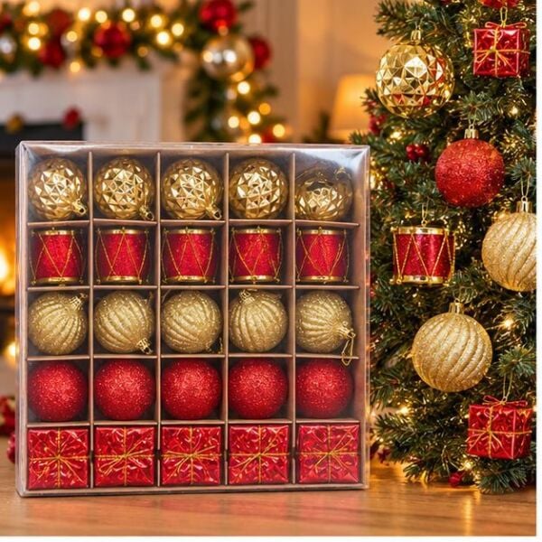 LÜX SET GRAND GALA30PARÇA RED/GOLD 5CM(1KOLİ 72PK)