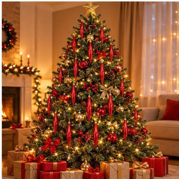 LÜX DAMLA NOEL 4 LÜ SET KIRMIZI (1 KOLİ 400 AD)