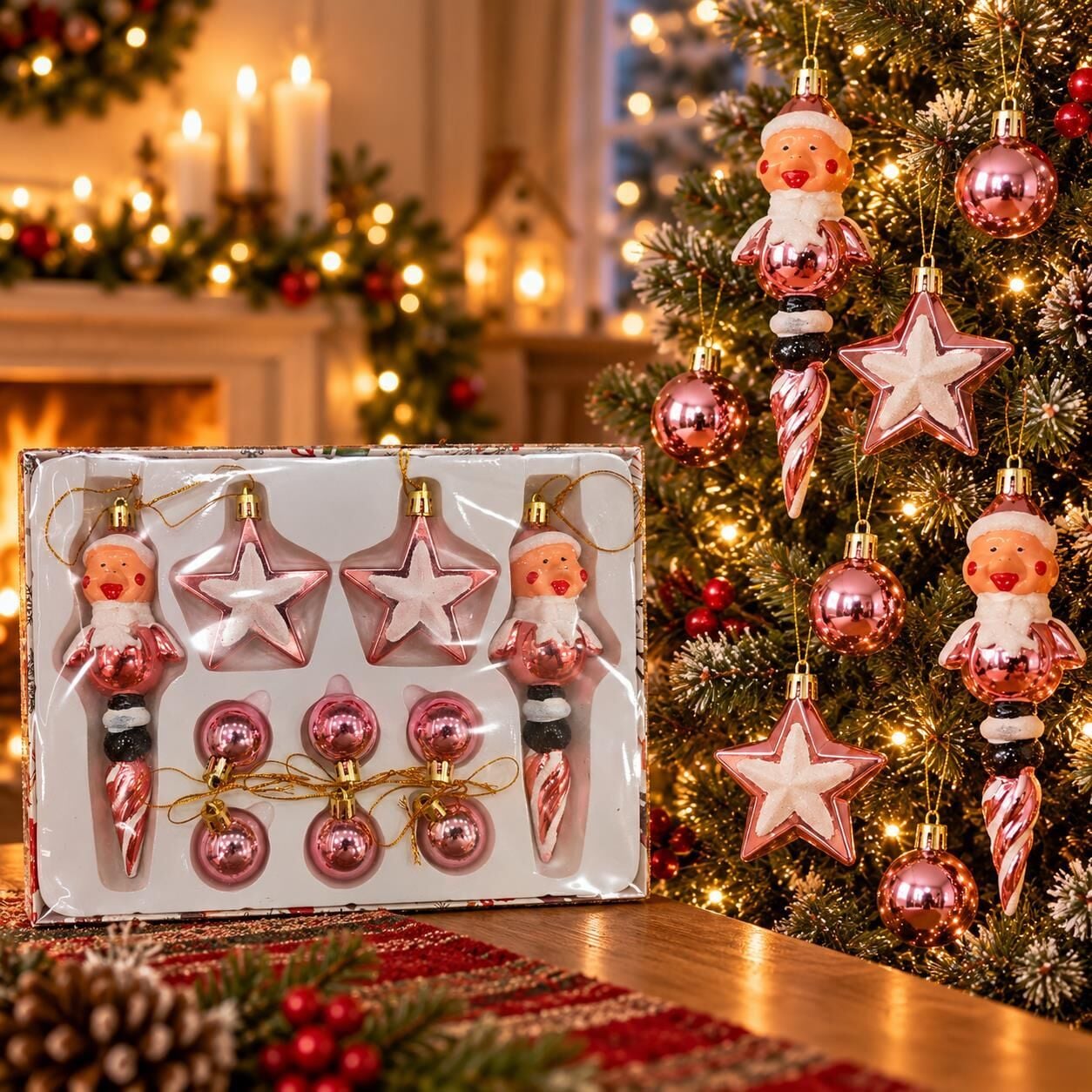 PEMBE 10 LU NOEL PREMİUM SET