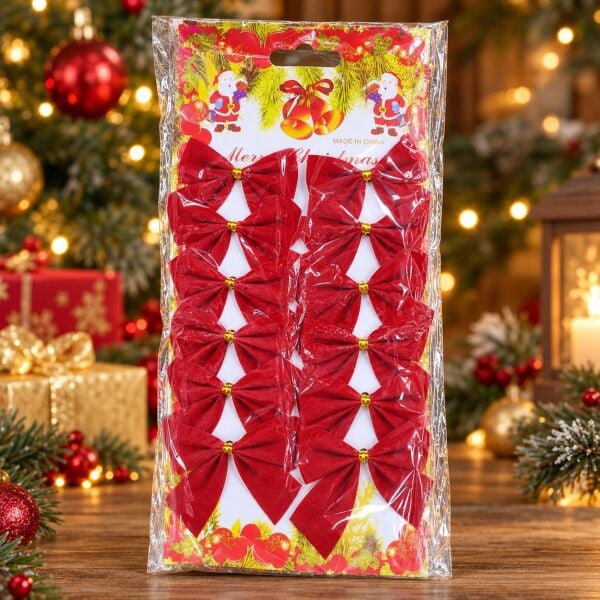 FİYONK 12 Lİ NOEL AĞAÇ SÜSÜ KIRMIZI