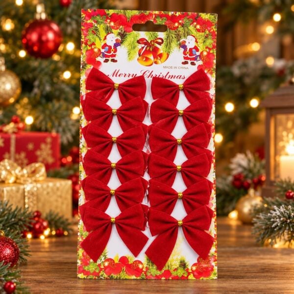 FİYONK 12 Lİ NOEL AĞAÇ SÜSÜ KIRMIZI