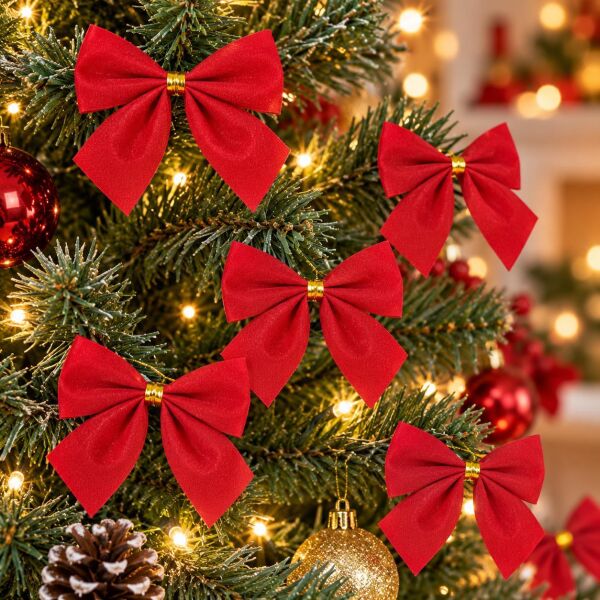 FİYONK 12 Lİ NOEL AĞAÇ SÜSÜ KIRMIZI