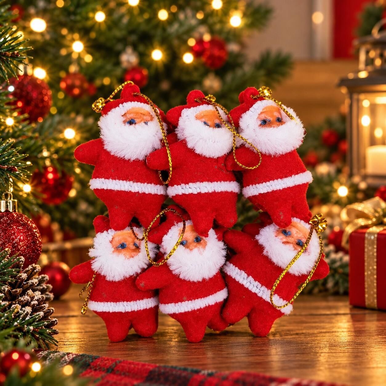 NOEL BABA  6 LI AĞAÇ SÜSÜ (1 KOLİ 1000 AD)