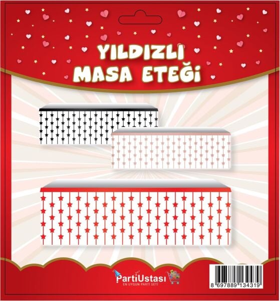 MASA YILDIZ ETEK KIRMIZI
